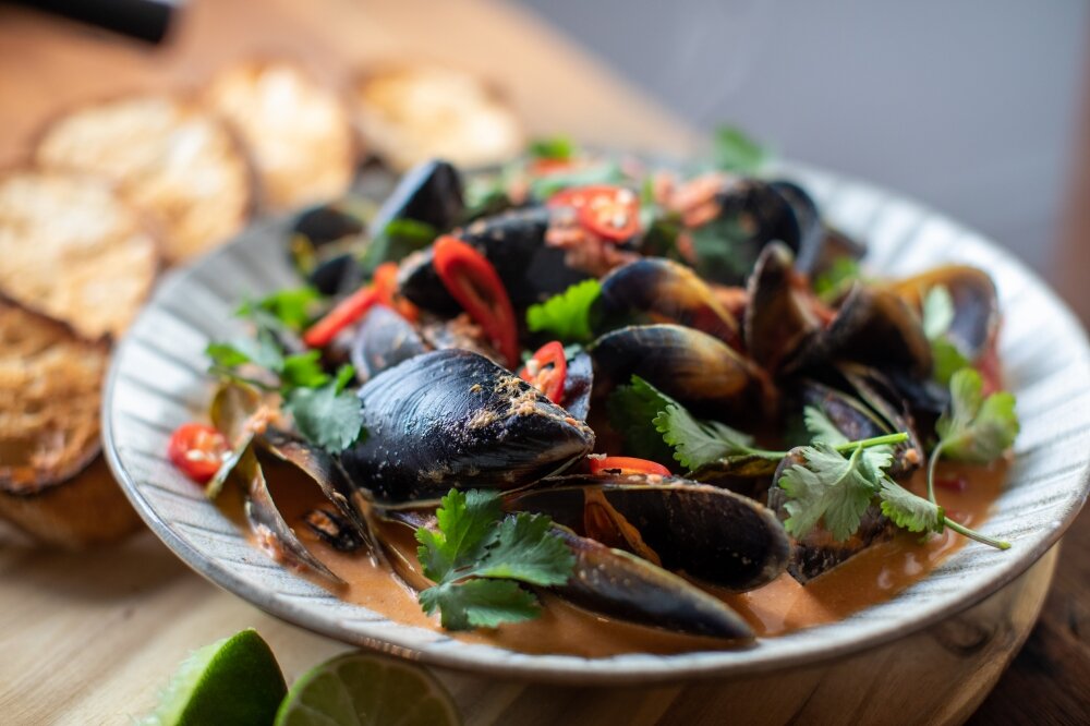Thai Red Curry Mussels 